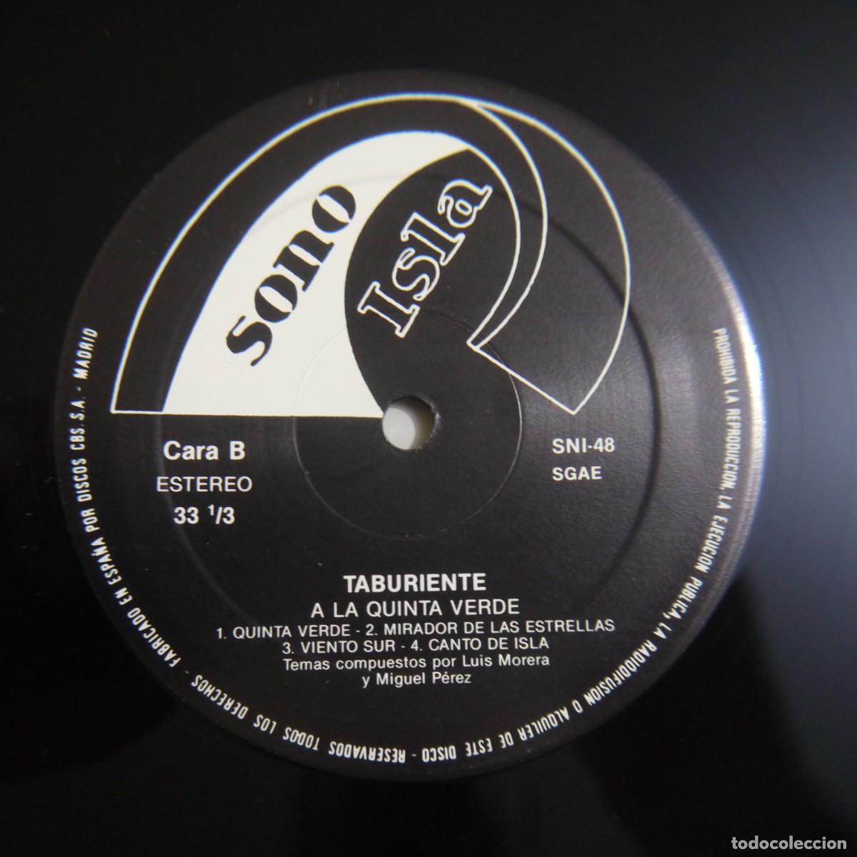 Discos de vinilo: TABURIENTE - A LA QUINTA VERDE - LP 1987 - Foto 7