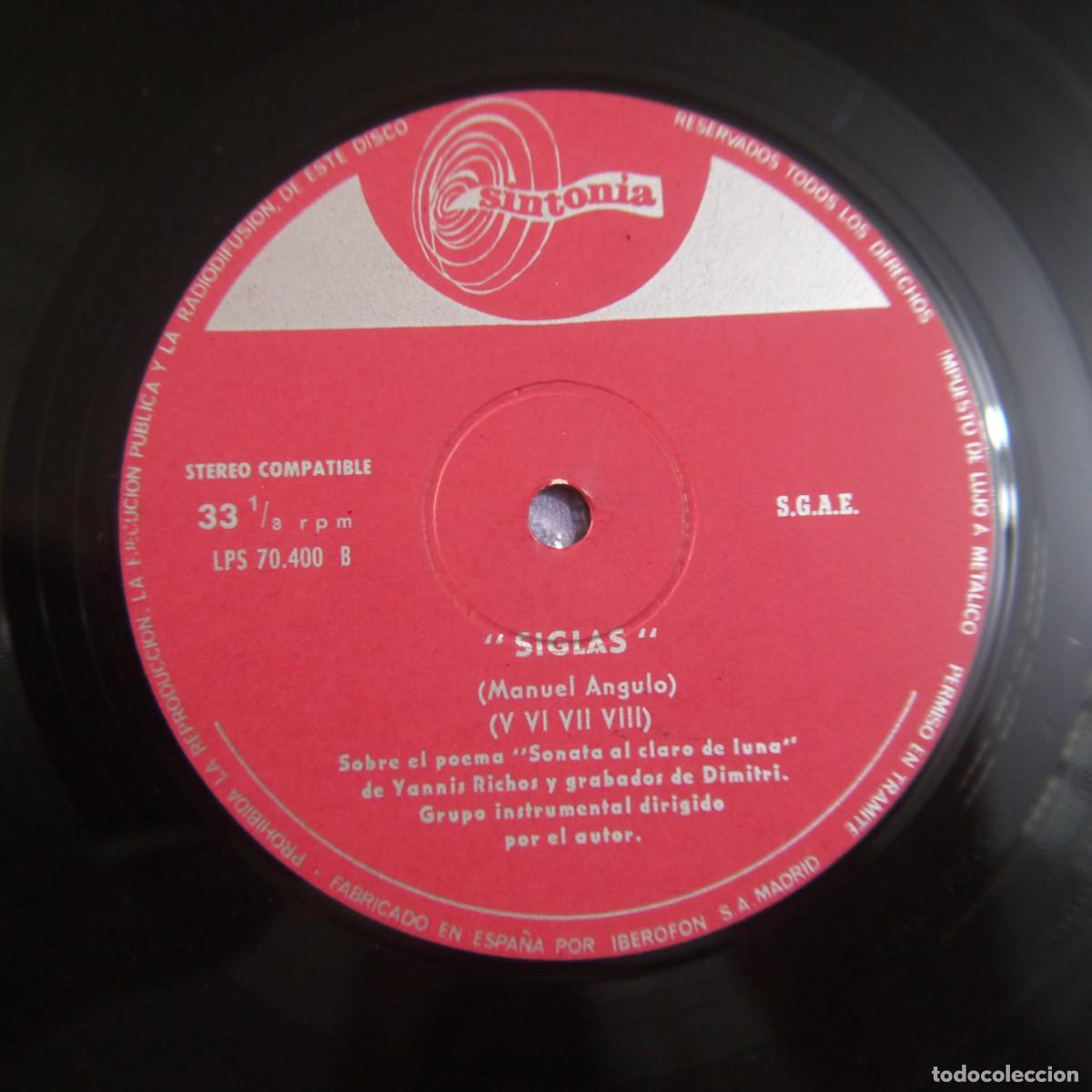 Discos de vinilo: MANUEL ANGULO - SIGLAS - LP 10&rdquo; DE 1968 - Foto 11