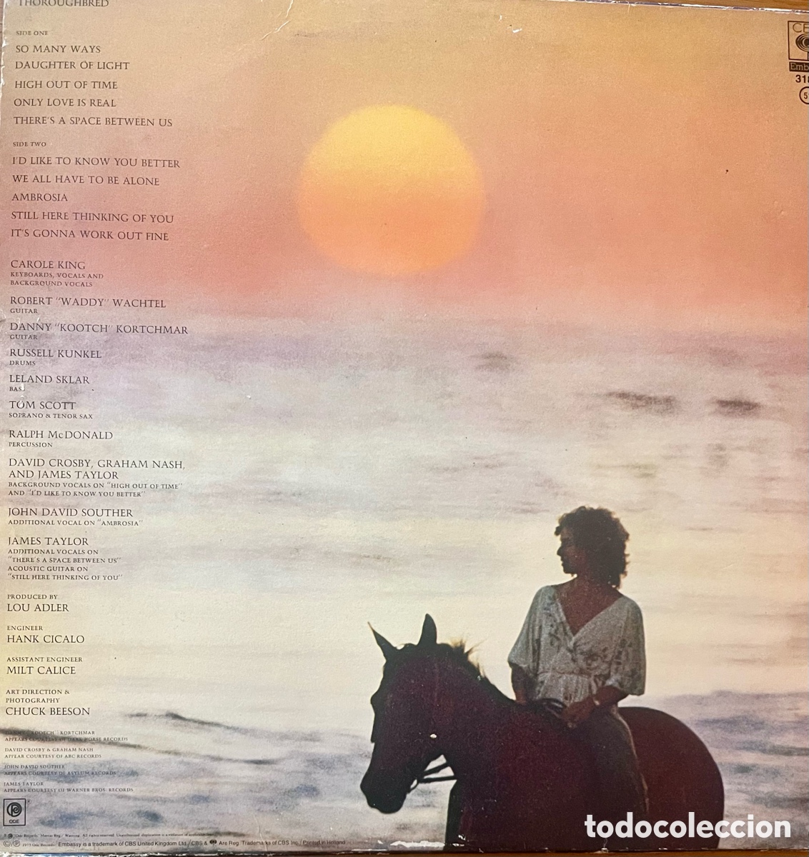 Discos de vinilo: Carole King - Thoroughbred - Foto 2
