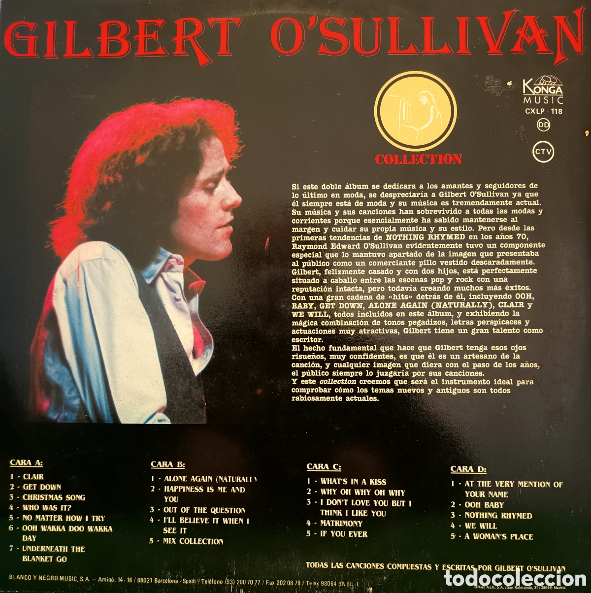 Discos de vinilo: Doble Vinilo Gilbert OSullivan Collection - Foto 2