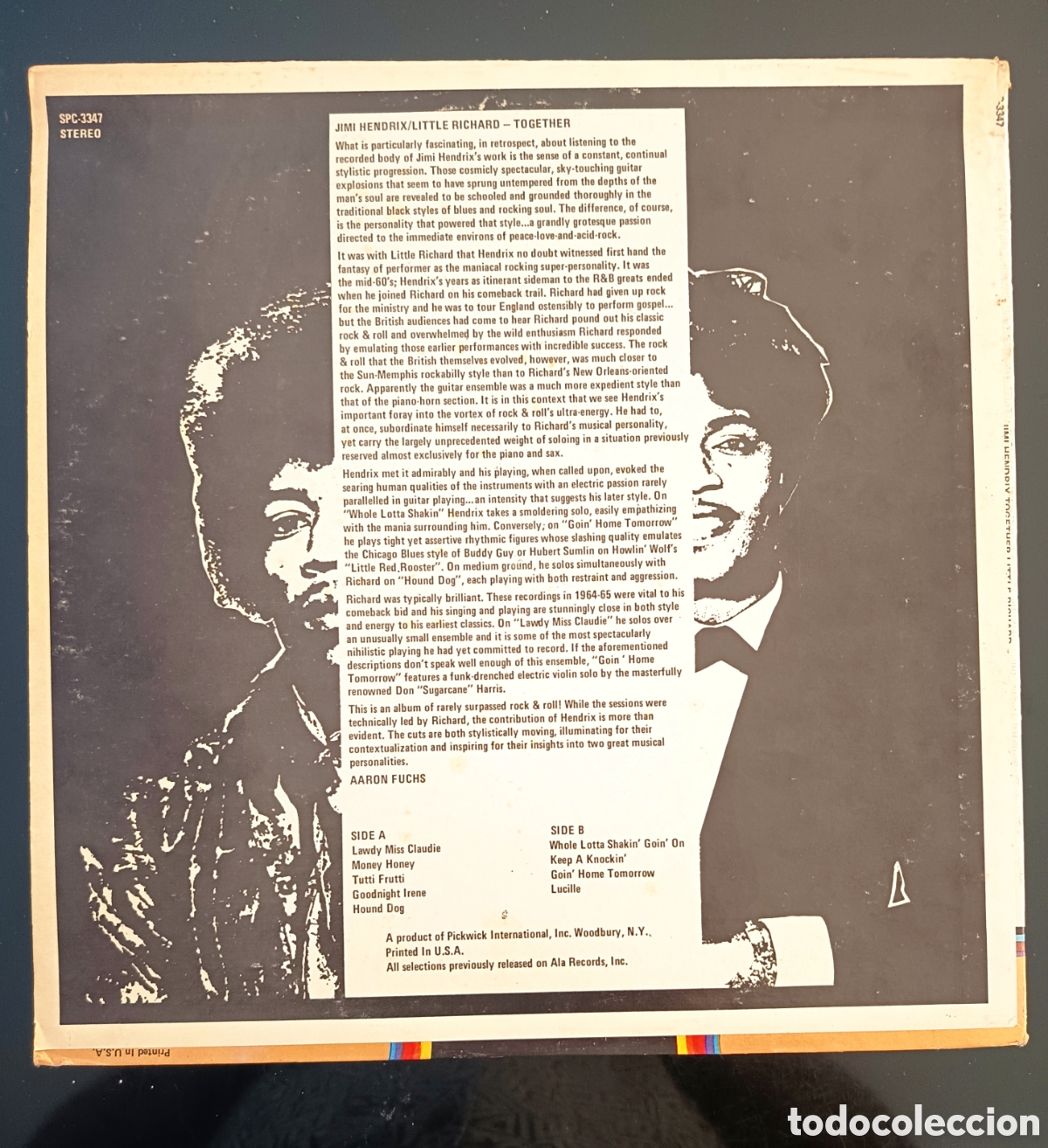 Discos de vinilo: Vinilo Jimi Hendrix Little Richard Together - Foto 2