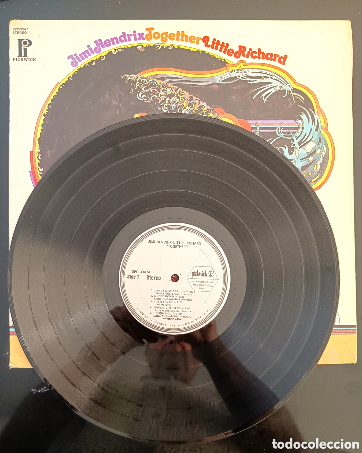 Discos de vinilo: Vinilo Jimi Hendrix Little Richard Together - Foto 3