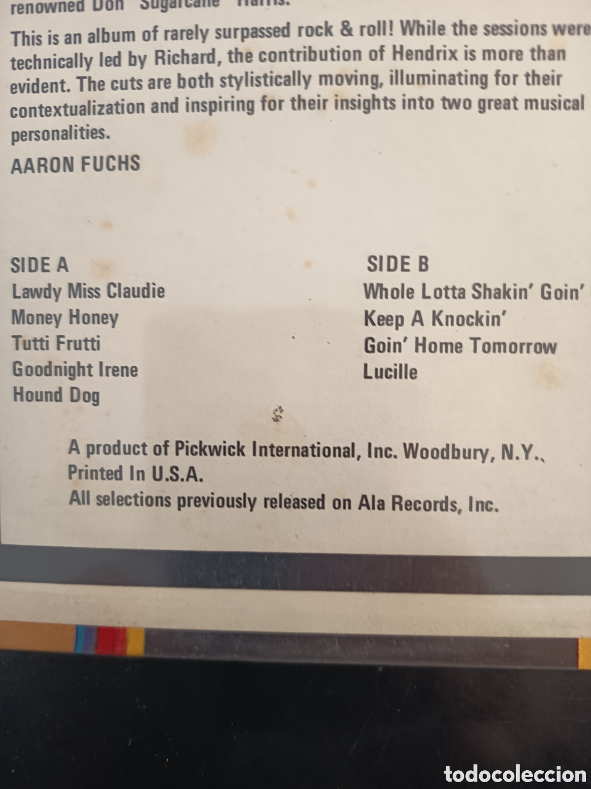 Discos de vinilo: Vinilo Jimi Hendrix Little Richard Together - Foto 4