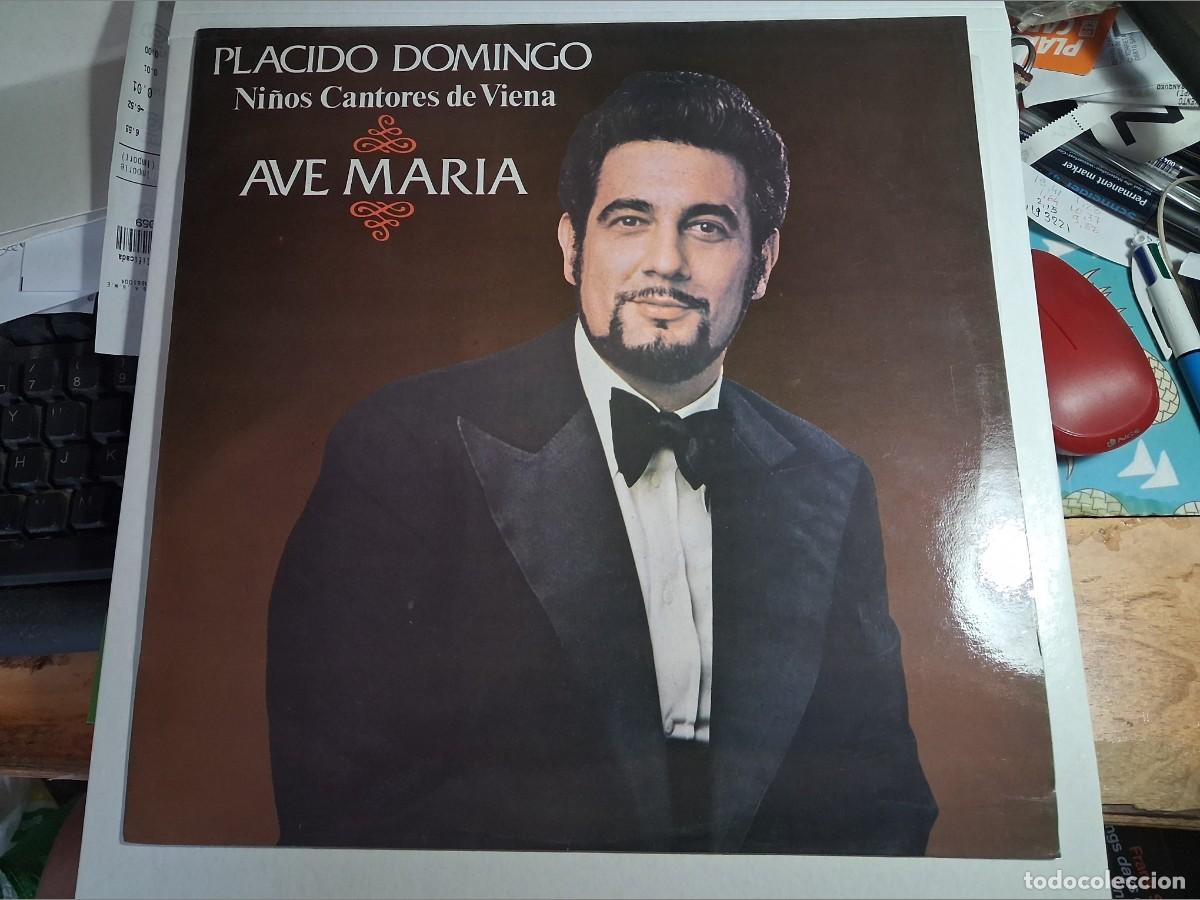 Discos de vinilo: lp pl&aacute;cido domingo ni&ntilde;os cantores de viena. ave mar&iacute;a. rca 1979 spain (seminuevo)