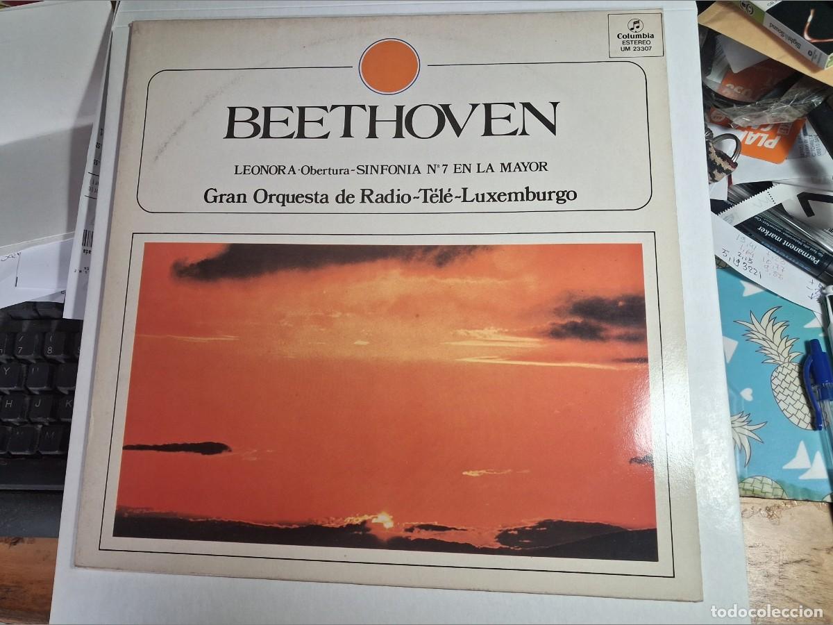 Discos de vinilo: lp promo beethoven. sinfon&iacute;a n&ordm; 7. columbia 1980 spain (seminuevo)