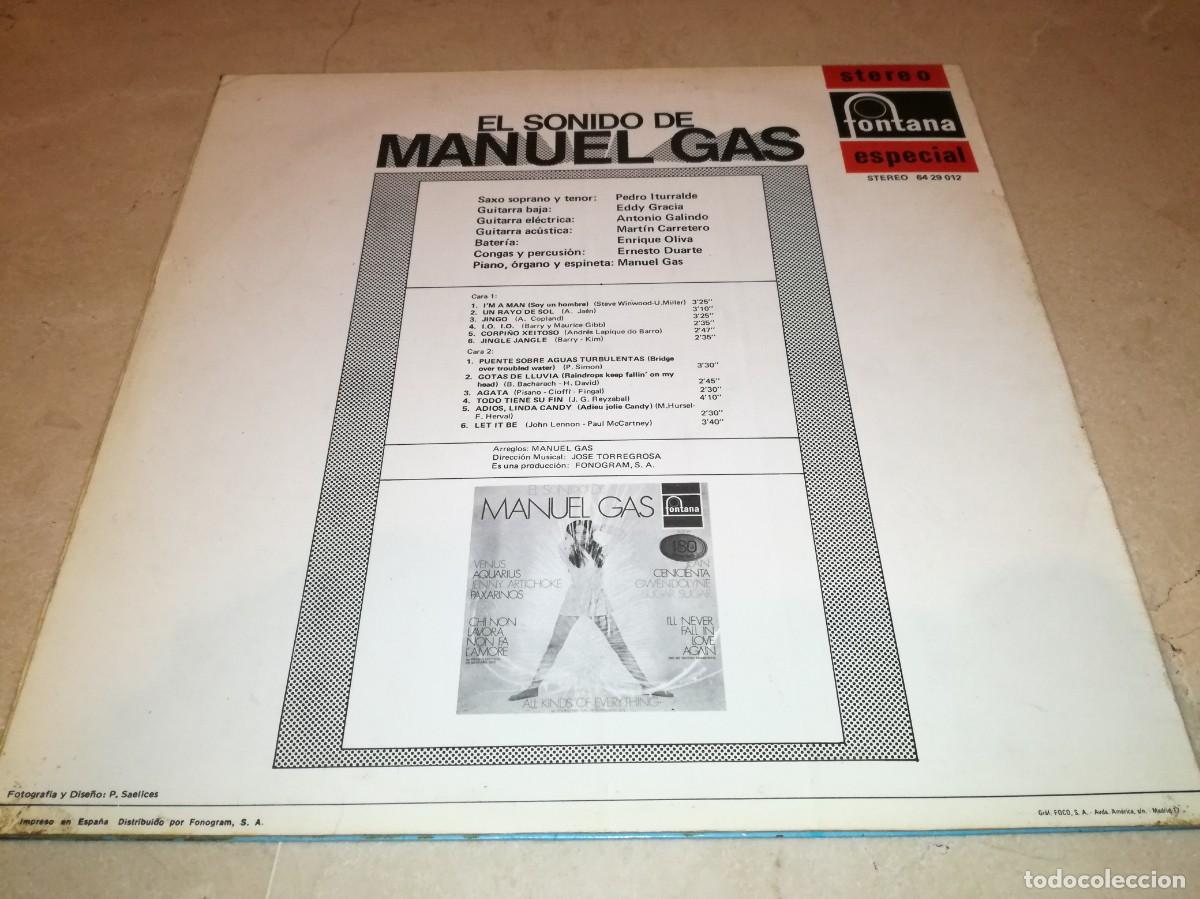 Discos de vinilo: EL SONIDO DE MANUEL GAS-ORIGINAL 1970 - Foto 2