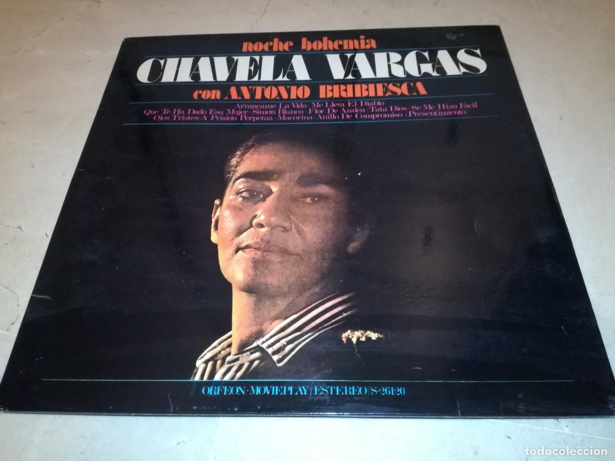 Discos de vinilo: CHAVELA VARGAS CON ANTONIO BRIBIESCA-NOCHE BOHEMIA-GATEFOLD-ORIGINAL 1972