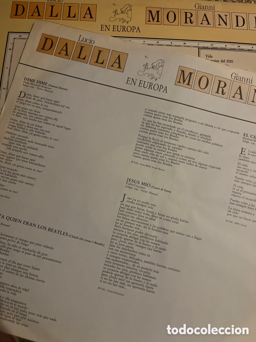 Discos de vinilo: DALLA MORANDI - En Europa - Foto 3