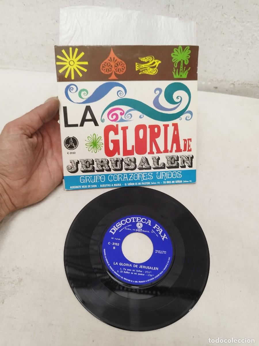 Discos de vinilo: Grupo Corazones Unidos - La Gloria de Jerusal&eacute;n (7&rdquo;, EP)