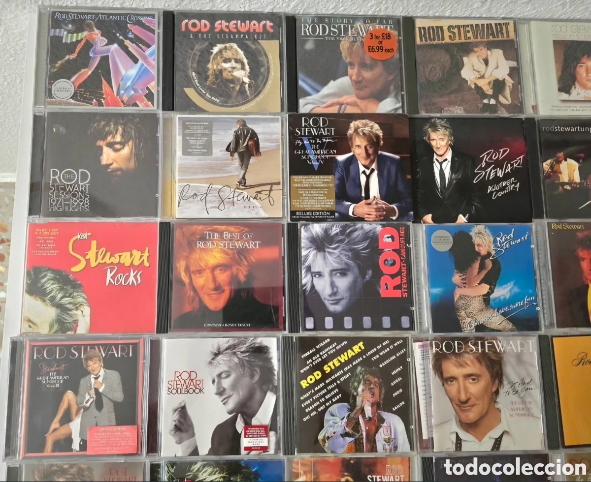 Discos de vinilo: CDS ROD STEWART LOTE DE 46 - Foto 2