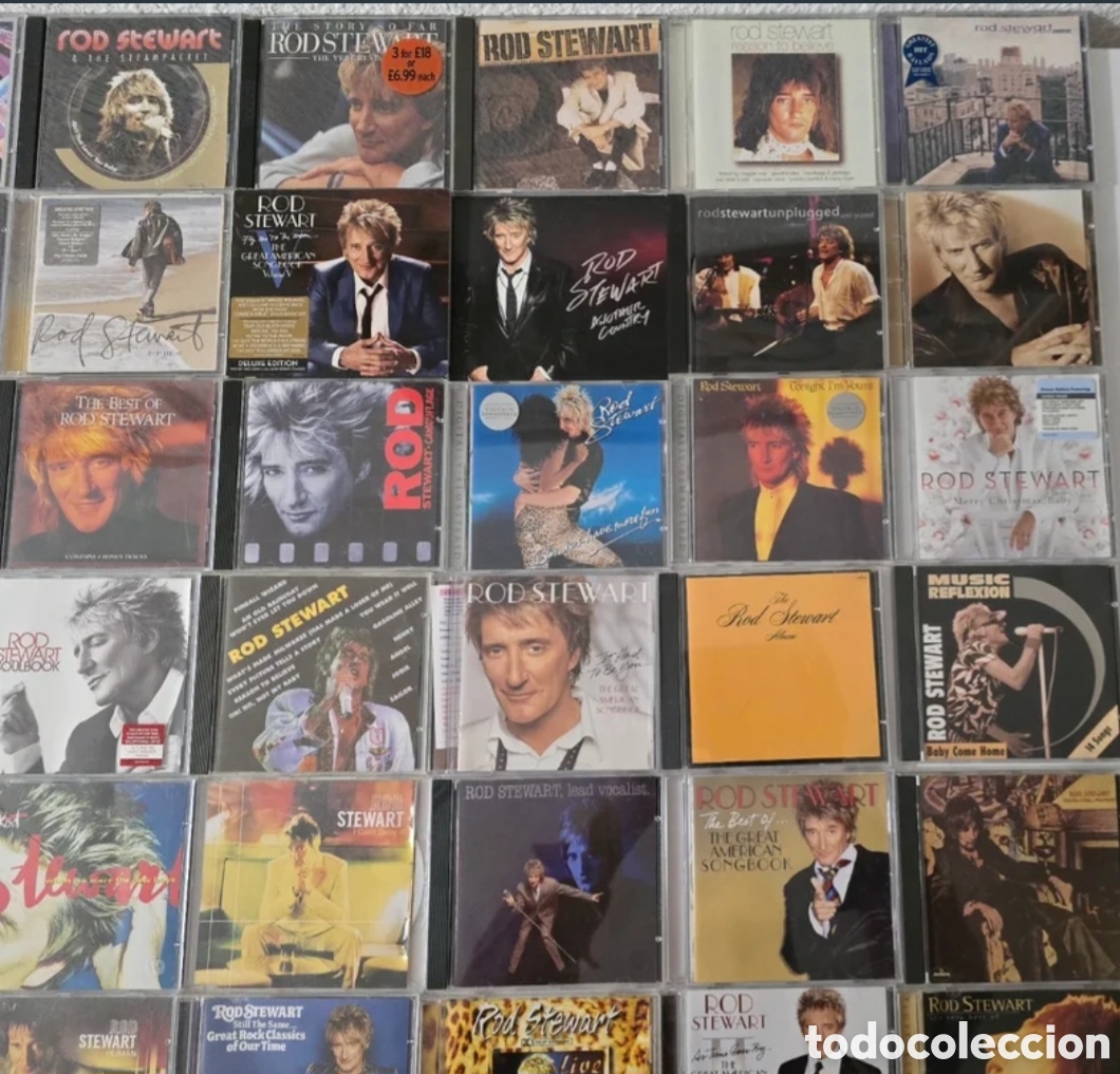 Discos de vinilo: CDS ROD STEWART LOTE DE 46 - Foto 3