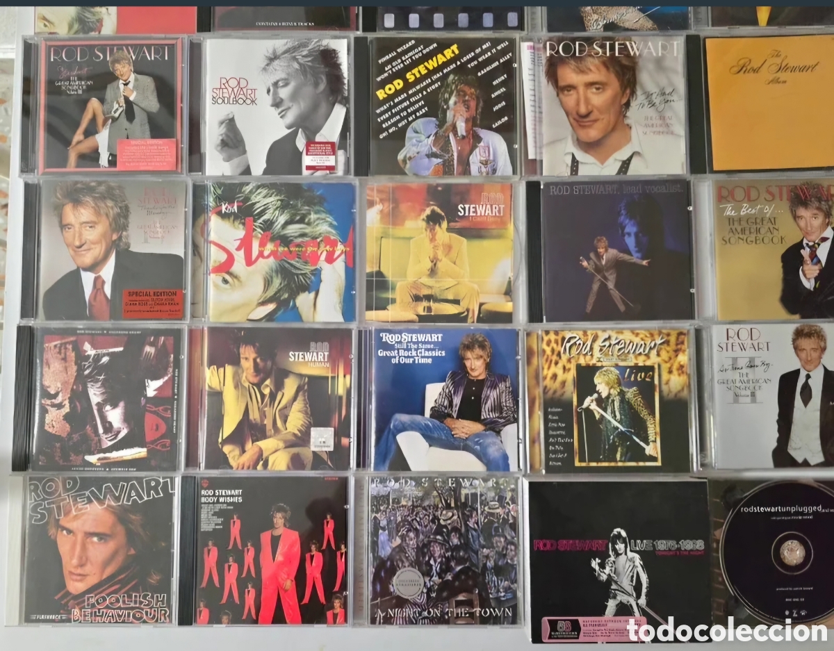 Discos de vinilo: CDS ROD STEWART LOTE DE 46 - Foto 5