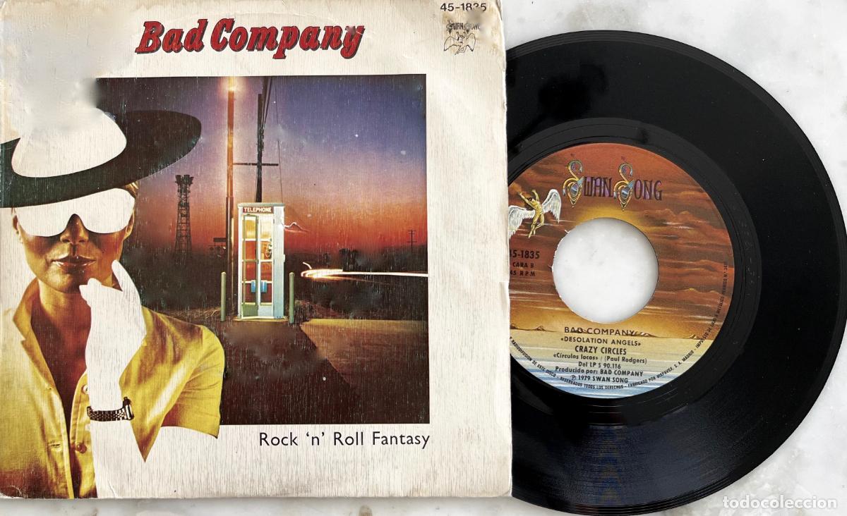 Discos de vinilo: BAD COMPANY. ROCK&acute;N&acute;ROLL FANTASY. SINGLE ORIGINAL ESPA&Ntilde;A 1979