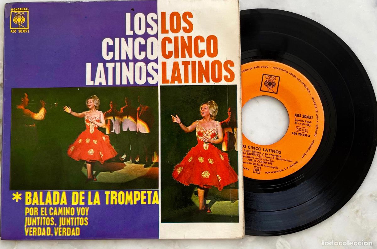 Discos de vinilo: LOS CINCO LATINOS. BALADA DE LA TROMPETA + 3 TEMAS. EP ORIGINAL ESPA&Ntilde;A 1963