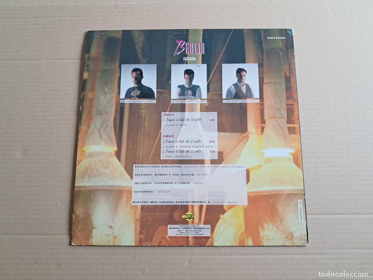 Discos de vinilo: BERLIN - CUANDO EL CIELO DEJE DE EXISTIR MAXI SINGLE 1992 SYNTHPOP - Foto 8