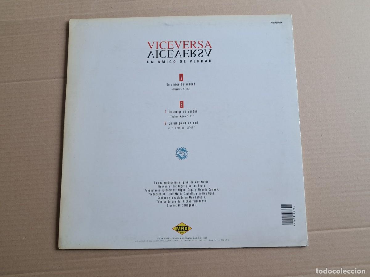 Discos de vinilo: VICEVERSA - UN AMIGO DE VERDAD MAXI SINGLE 1993 SYNTHPOP - Foto 3