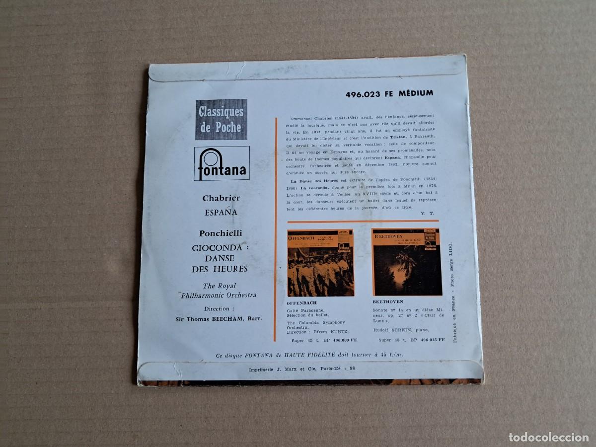 Discos de vinilo: EMMANUEL CHABRIER - LA DANSE DES HEURES SINGLE EDICION FRANCIA - Foto 3