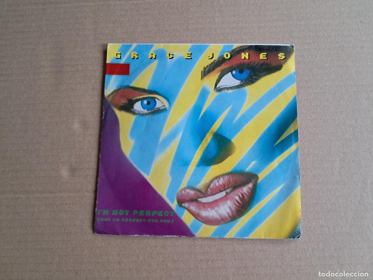 Discos de vinilo: GRACE JONES - I&acute;M NOT PERFECT SINGLE 1986 EDICION ESPA&Ntilde;OLA