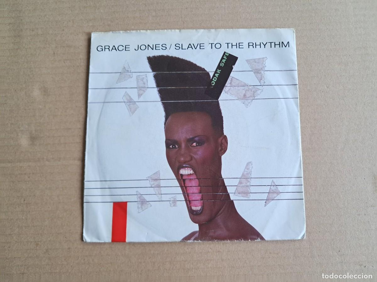 Discos de vinilo: GRACE JONES - SLAVE TO THE RHYTHM SINGLE 1985 EDICION ESPA&Ntilde;OLA