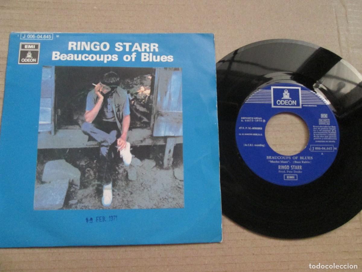 Discos de vinilo: RINGO STARR - Beaucoups of Blues / Coochy Coochy. Single, ed espa&ntilde;ola 7&rdquo; 1970. Muy buen estado VG+
