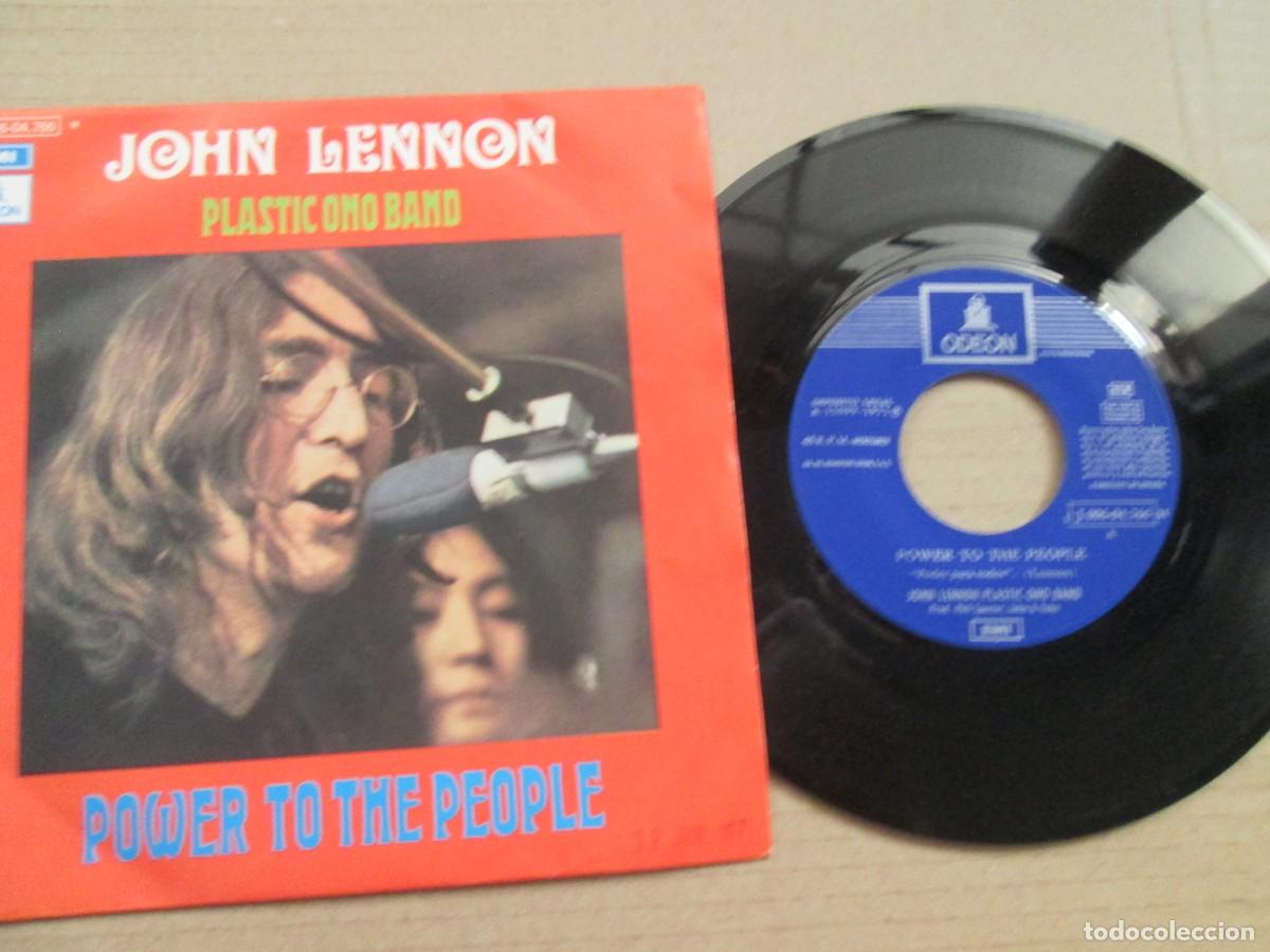 Discos de vinilo: JOHN LENNON & PLASTIC ONO BAND - Power to the People / Open Your Box. Single, ed 7&rdquo; 1971. VG+/NM