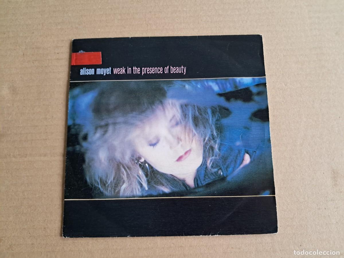 Discos de vinilo: ALISON MOYET - WEAK IN THE PRESENCE OF BEAUTY SINGLE 1987 EDICION ESPA&Ntilde;OLA