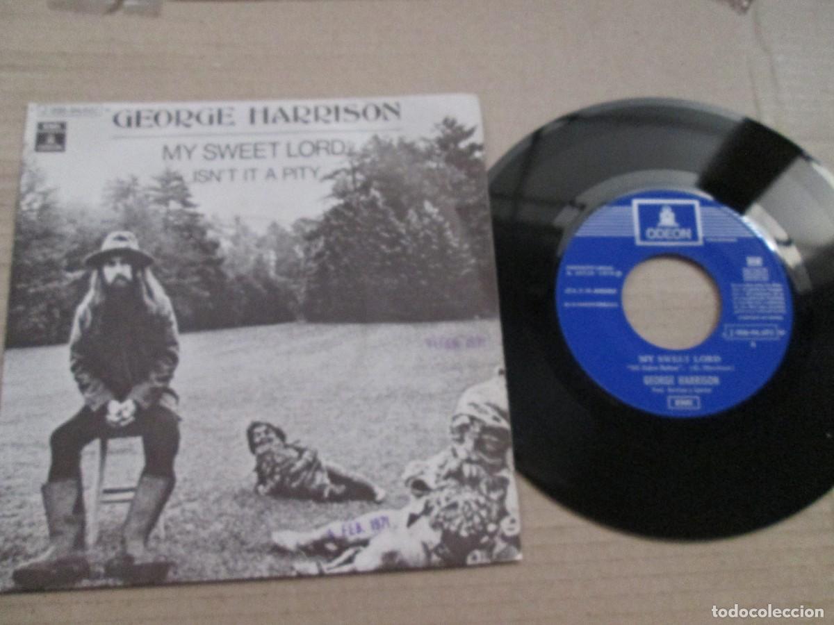 Discos de vinilo: GEORGE HARRISON - My sweet Lord / Isn&acute;t it a Pity. Single, ed espa&ntilde;ola 7&rdquo; 1970. Magn&iacute;fico. VG+/NM