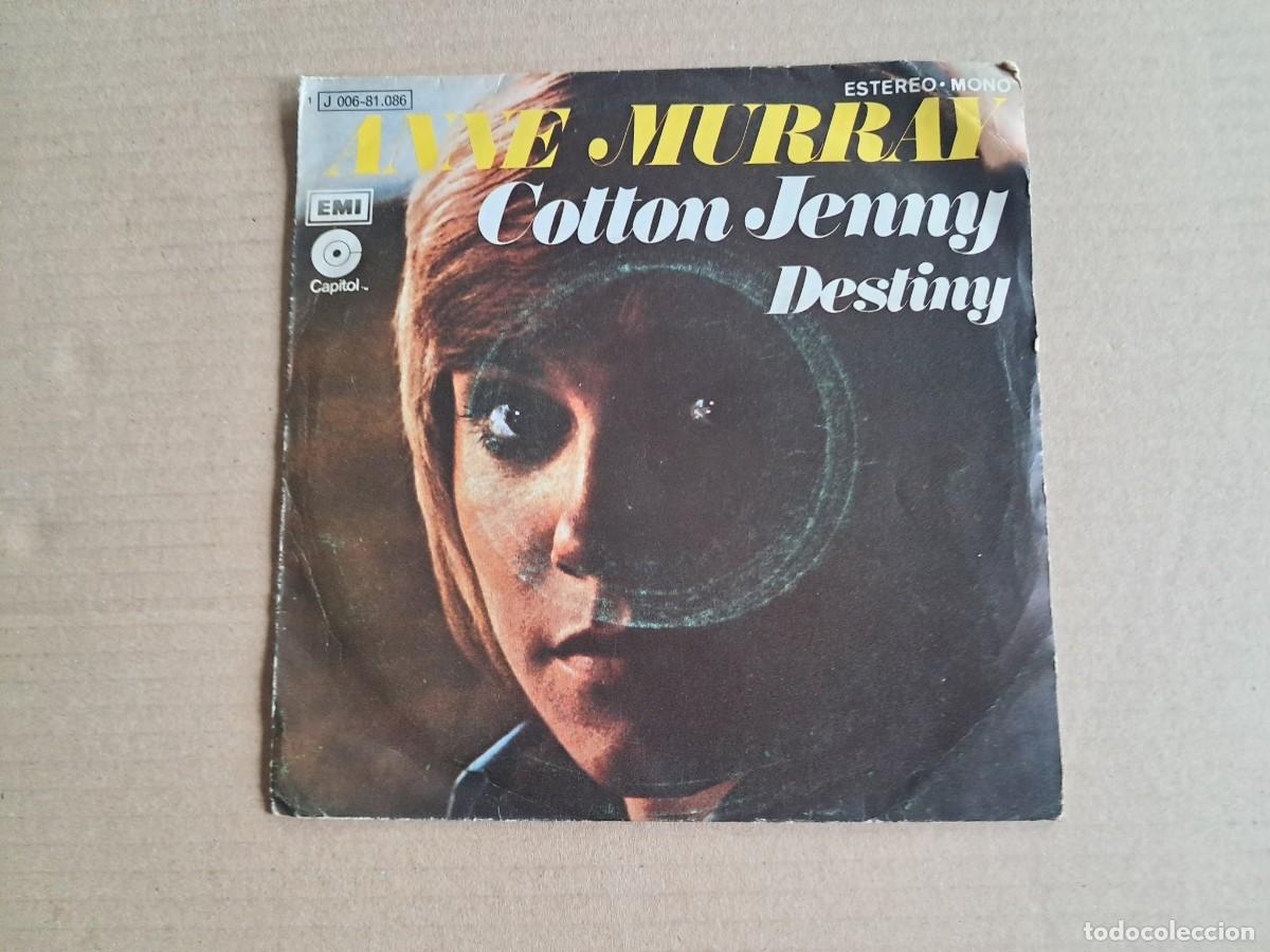 Discos de vinilo: ANNE MURRAY - COTTON JENNY SINGLE 1972 EDICION ESPA&Ntilde;OLA