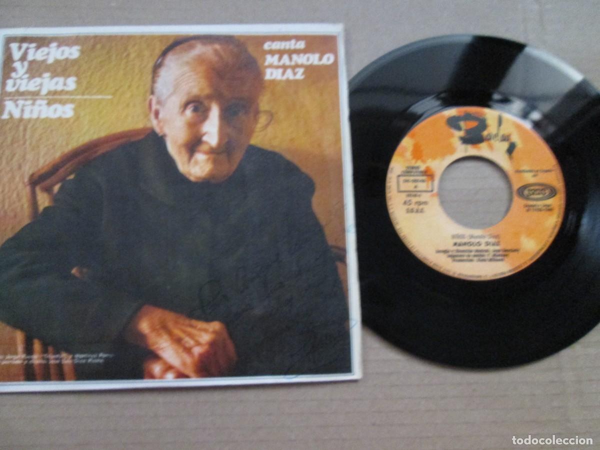 Discos de vinilo: MANOLO D&Iacute;AZ - Viejos y Viejas / Ni&ntilde;os. Single, ed espa&ntilde;ola 7&rdquo; 1968. Magn&iacute;fico estado (VG+/NM)