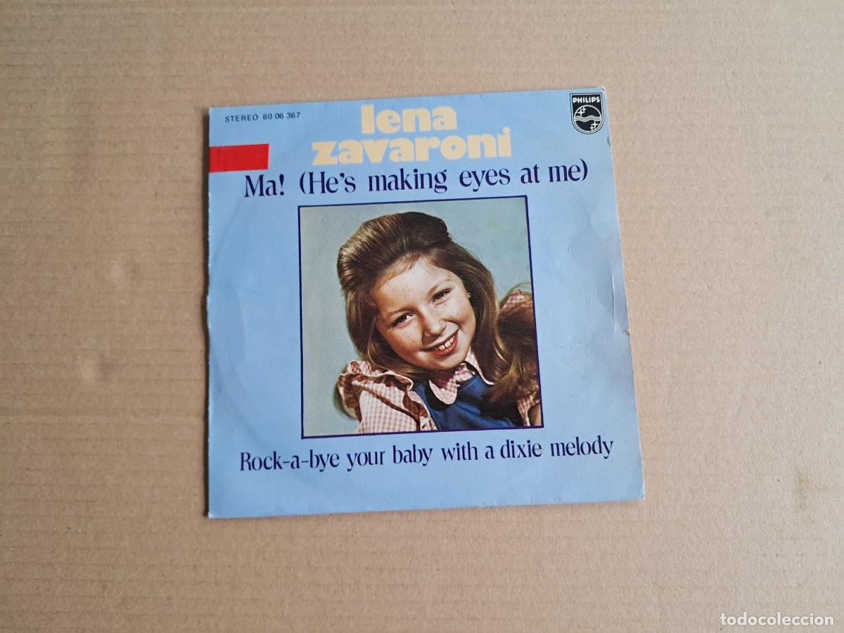 Discos de vinilo: LENA ZAVARONI - MA ! ( HE&acute;S MAKING EYES AT ME ) SINGLE 1974 EDICION ESPA&Ntilde;OLA