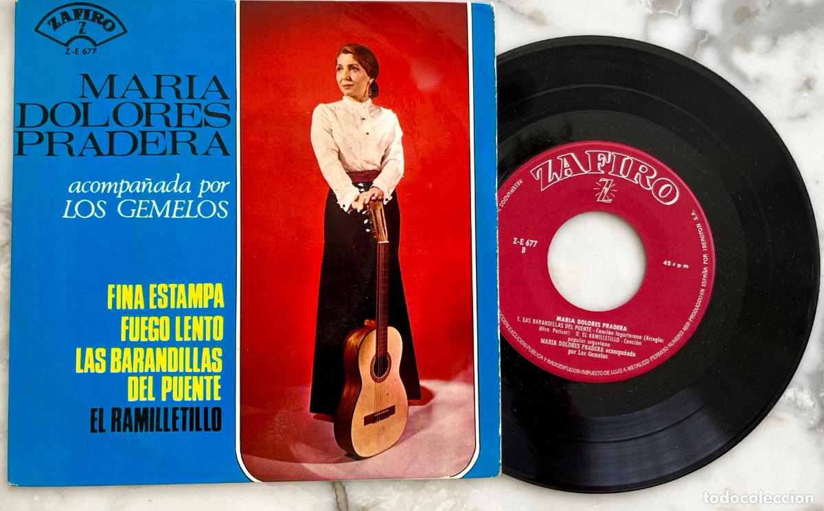 Discos de vinilo: MARIA DOLORES PRADERA. CON LOS GEMELOS. FINA ESTAMPA + 3 TEMAS. EP ORIGINAL ESPA&Ntilde;A 1965
