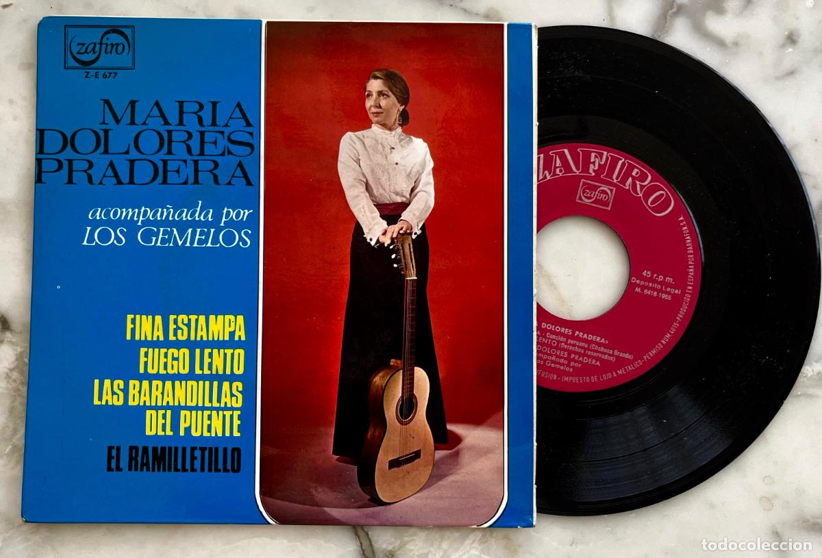 Discos de vinilo: MARIA DOLORES PRADERA. CON LOS GEMELOS. FINA ESTAMPA + 3 TEMAS. EP ORIGINAL ESPA&Ntilde;A 1965
