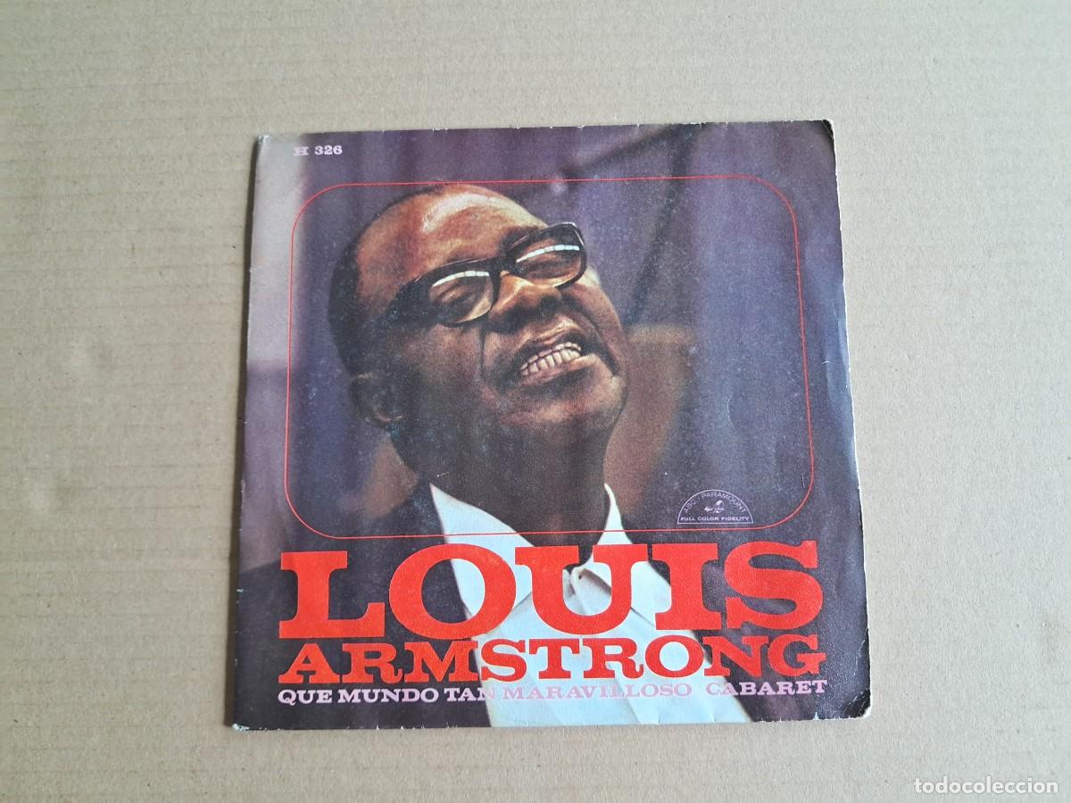 Discos de vinilo: LOUIS ARMSTRONG - QUE MUNDO TAN MARAVILLOSO SINGLE 1968 EDICION ESPA&Ntilde;OLA