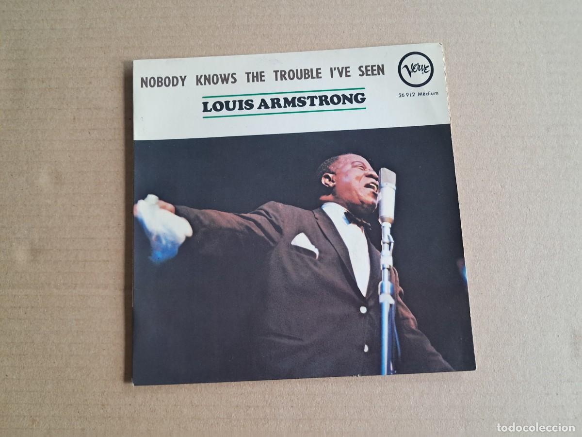 Discos de vinilo: LOUIS ARMSTRONG - NOBODY KNOWS THE TROUBLE I&acute;VE SEEN SINGLE 1965 EDICION FRANCIA