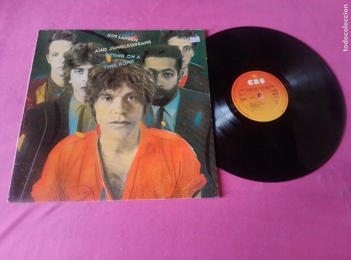 Discos de vinilo: KIM LARSEN AND JUNGLEDREAMS SITTING ON A TIME BOMB 1982 LP L31 2 3