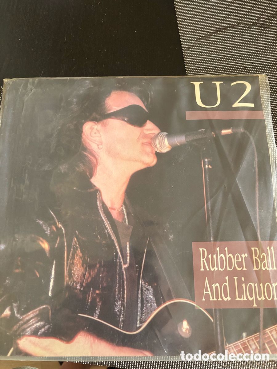 Discos de vinilo: U2 doble LP rubber ball and liquor Atlanta 1992 LP Doble