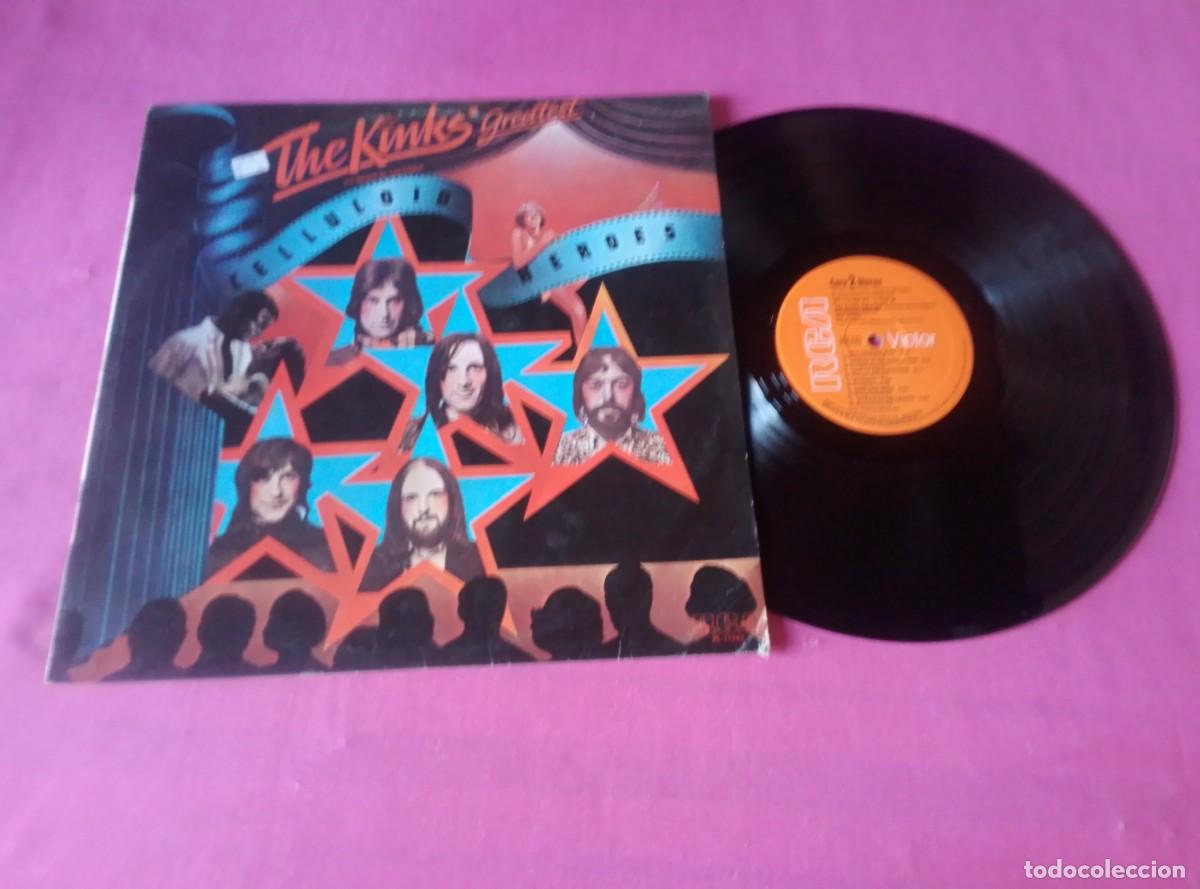Discos de vinilo: THE KINKS GREATEST CELLULOID HEROES 1977 LP L31 2 3