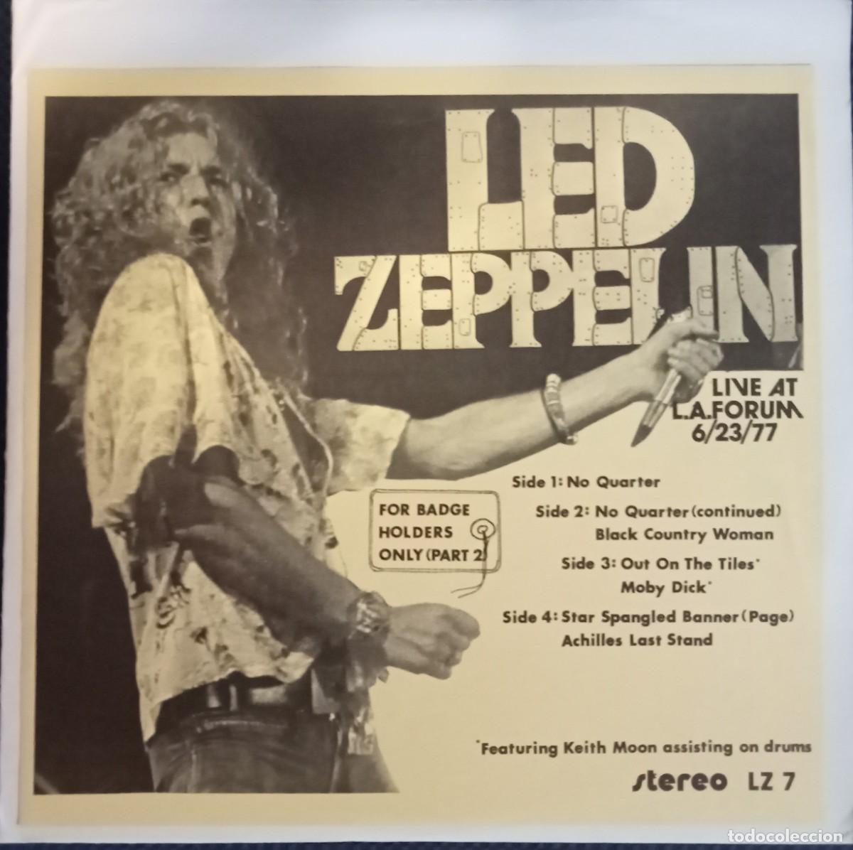 Discos de vinilo: Led Zeppelin For Badge Holders Only pt.2 2lp live in 1977, Usa pressing black vinyl htf!!!