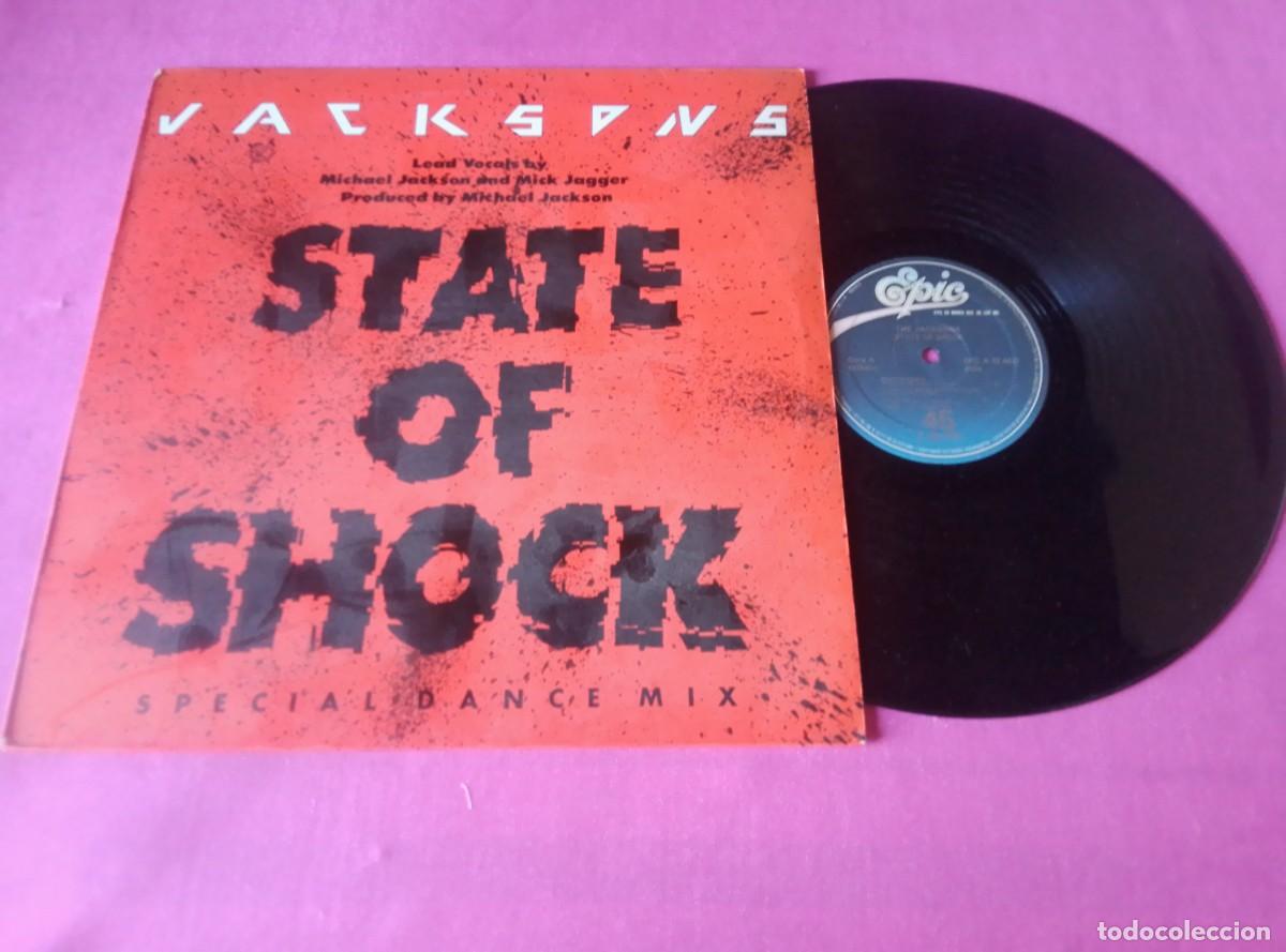 Discos de vinilo: THE JACKSONS STATE OF SHOCK SPECIAL DANCE MIX 1984 LP L31 2 3