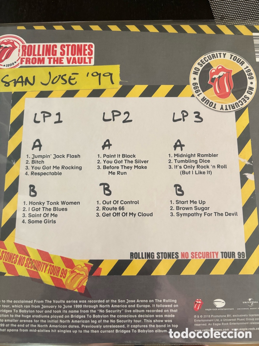 Discos de vinilo: The Rolling Stones &ndash; No Security. San Jose 99 - Foto 2