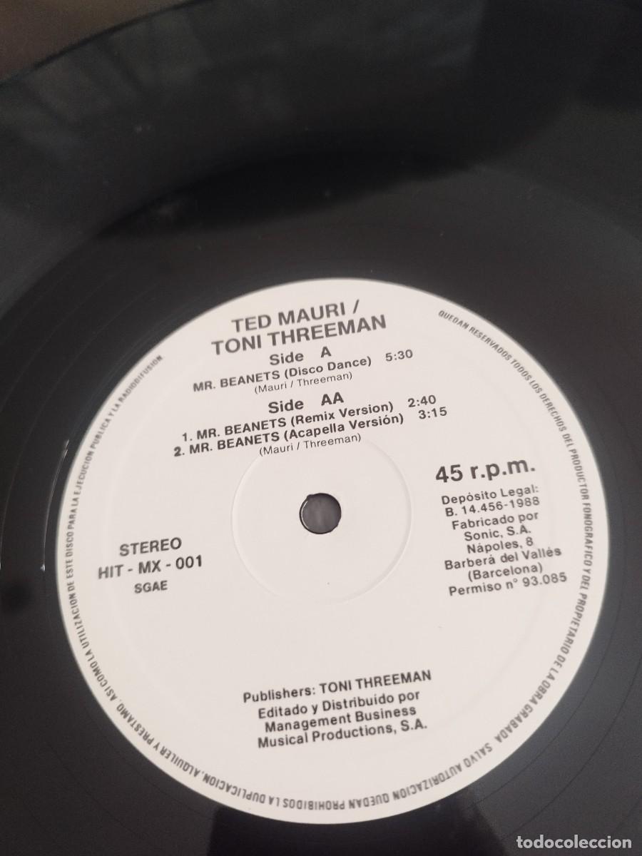 Discos de vinilo: Ted Mauri & Toni Threeman &ndash; Mr. Beanets. Vinilo Maxi single. - Foto 3