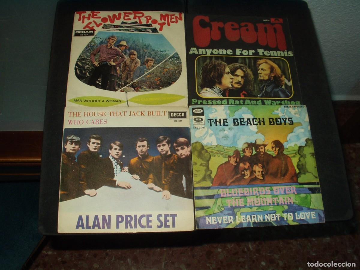 Discos de vinilo: LOTE 4 SINGLES GRUPOS EXTRANJEROS A&Ntilde;OS 60'S