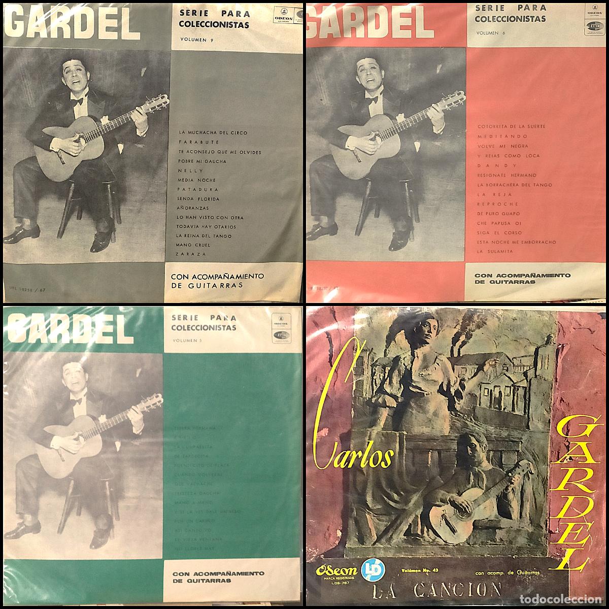 Discos de vinilo: Carlos Gardel Odeon Serie Para Coleccionistas Vol 5 6 9 + 43 La Cancion Tango Disco Vinilo Lote x 4