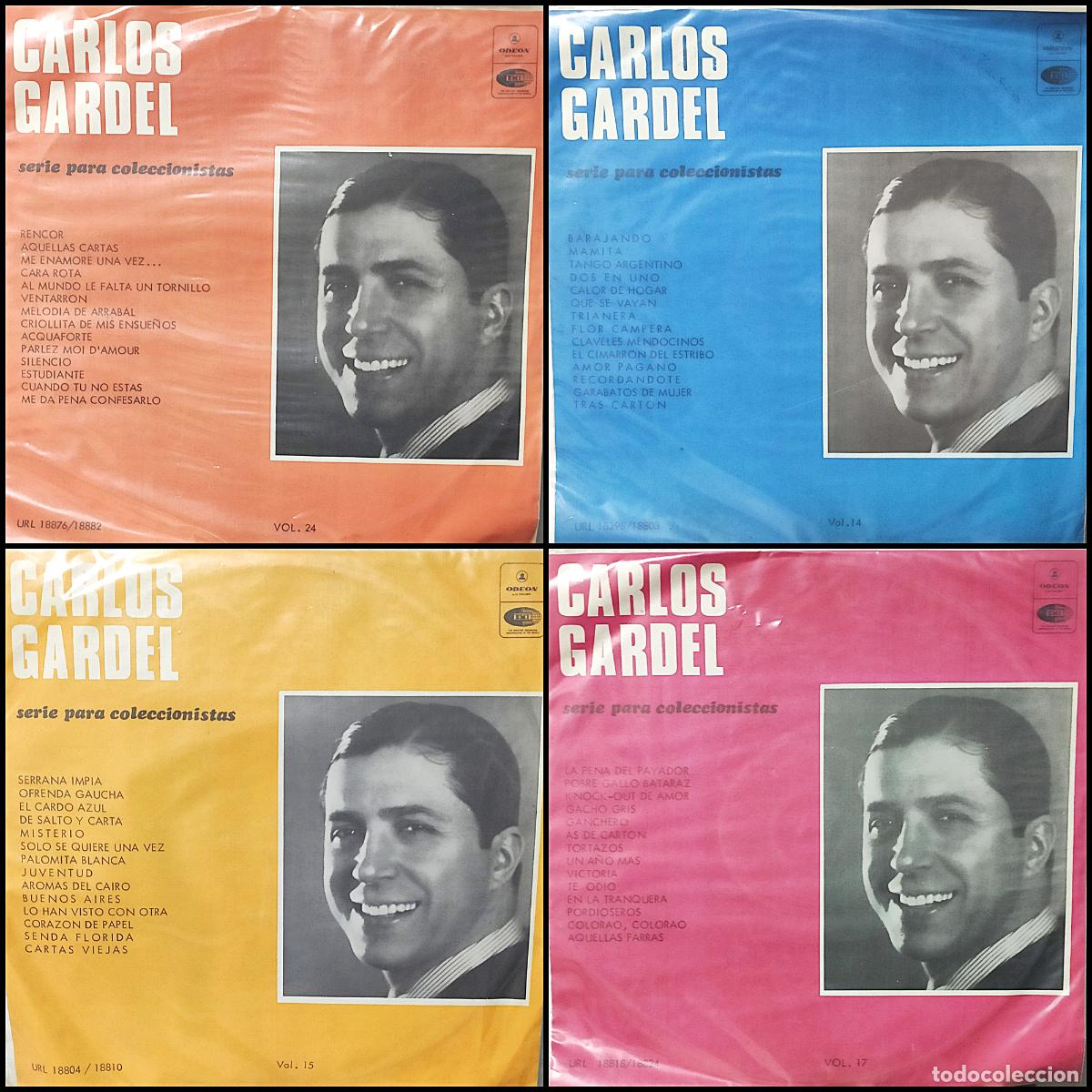 Discos de vinilo: Carlos Gardel Serie Para Coleccionistas Gacho Gris Rencor Silencio Misterio Tango Argentino Lote x4
