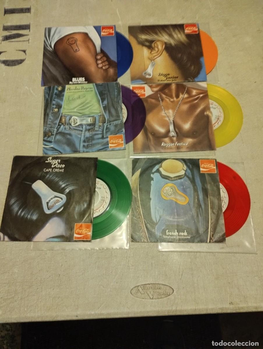 Discos de vinilo: COCA COLA SERIE COMPLETA 6 SINGLES DE COLORES
