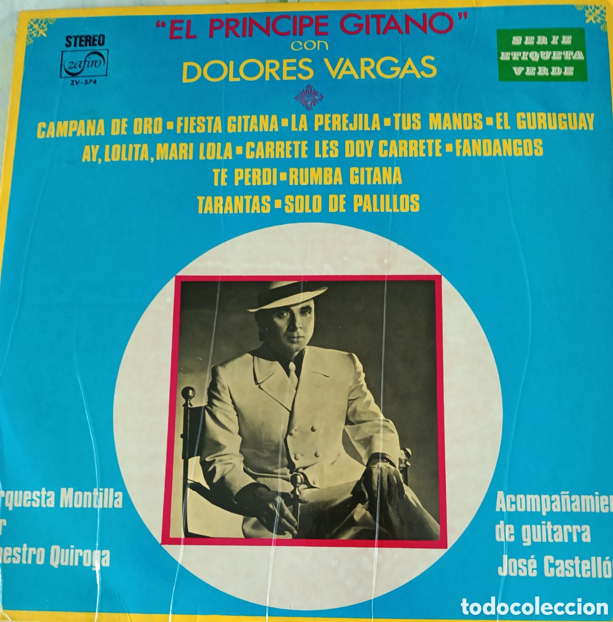 Discos de vinilo: El Pr&iacute;ncipe Gitano y Dolores Vargas Lp sello Zafiro editado en Espa&ntilde;a a&ntilde;o 1970.
