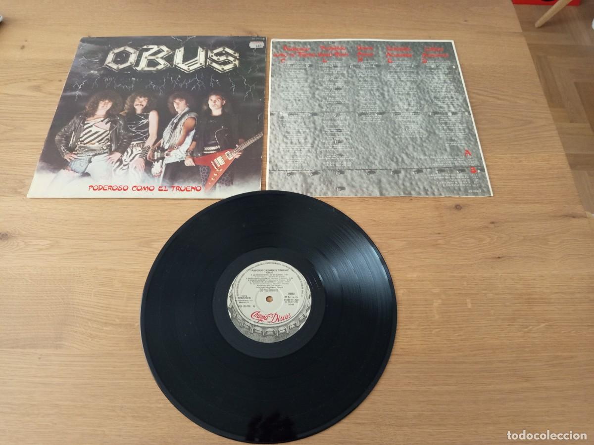 Discos de vinilo: JOYA LP ORIGINAL. OBUS / PODEROSO COMO EL TRUENO / A&Ntilde;O 1982 / SELLO CHAPA DISCOS HS 35038 / COMPLETO