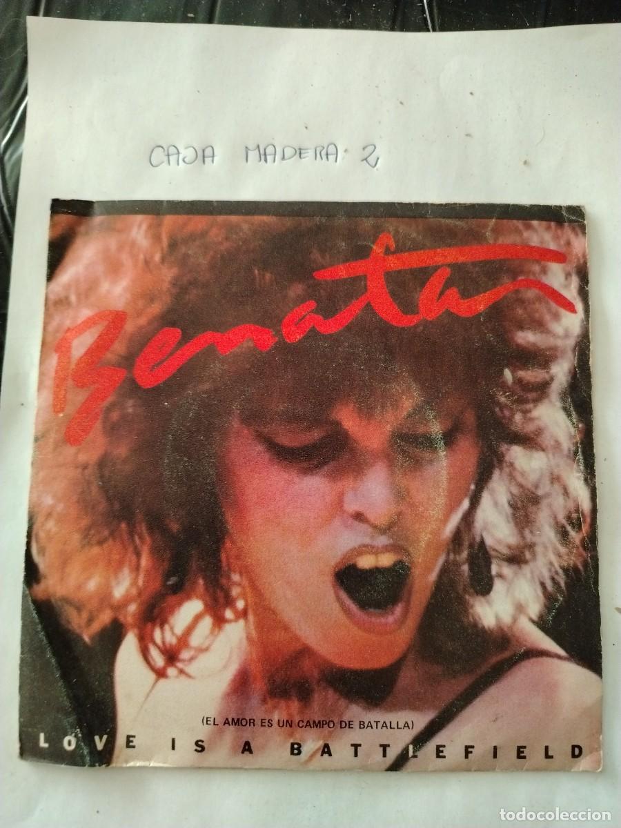 Discos de vinilo: Single vinilo pat benatar, el amor es un campo de batalla