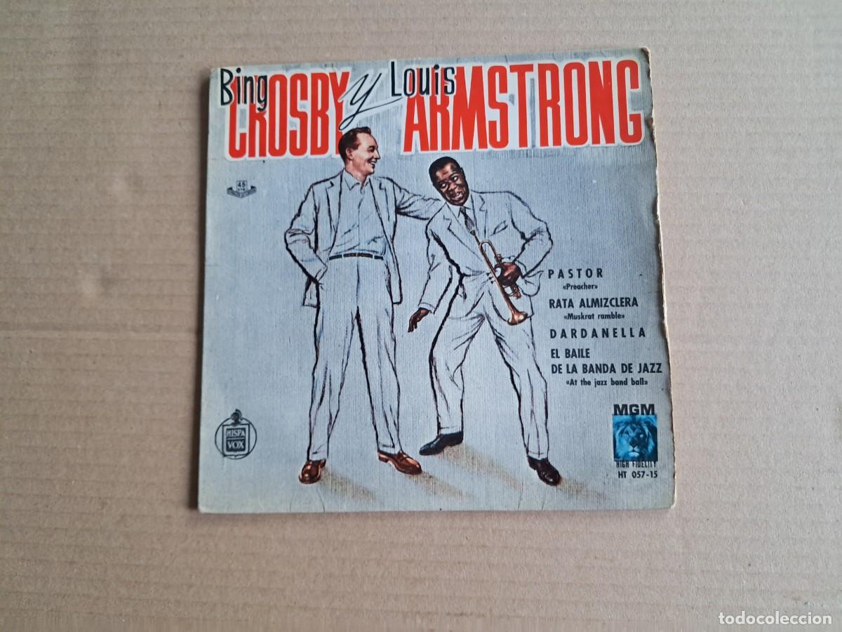 Discos de vinilo: BING CROSBY & LOUIS ARMSTRONG - PASTOR EP 4 TEMAS 1960 EDICION ESPA&Ntilde;OLA