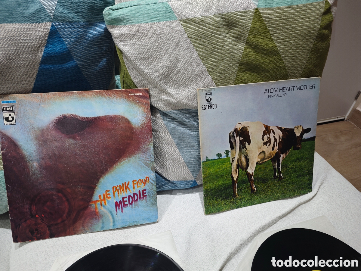 Discos de vinilo: Dos vinilos cl&aacute;sicos de Pink Floyd. - Atom Heart Mother - Meddle - Ediciones espa&ntilde;ola Muy raras